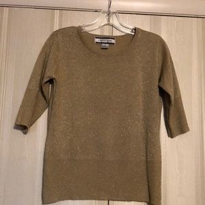 🌺Crystal - Kobe gold metallic sweater.